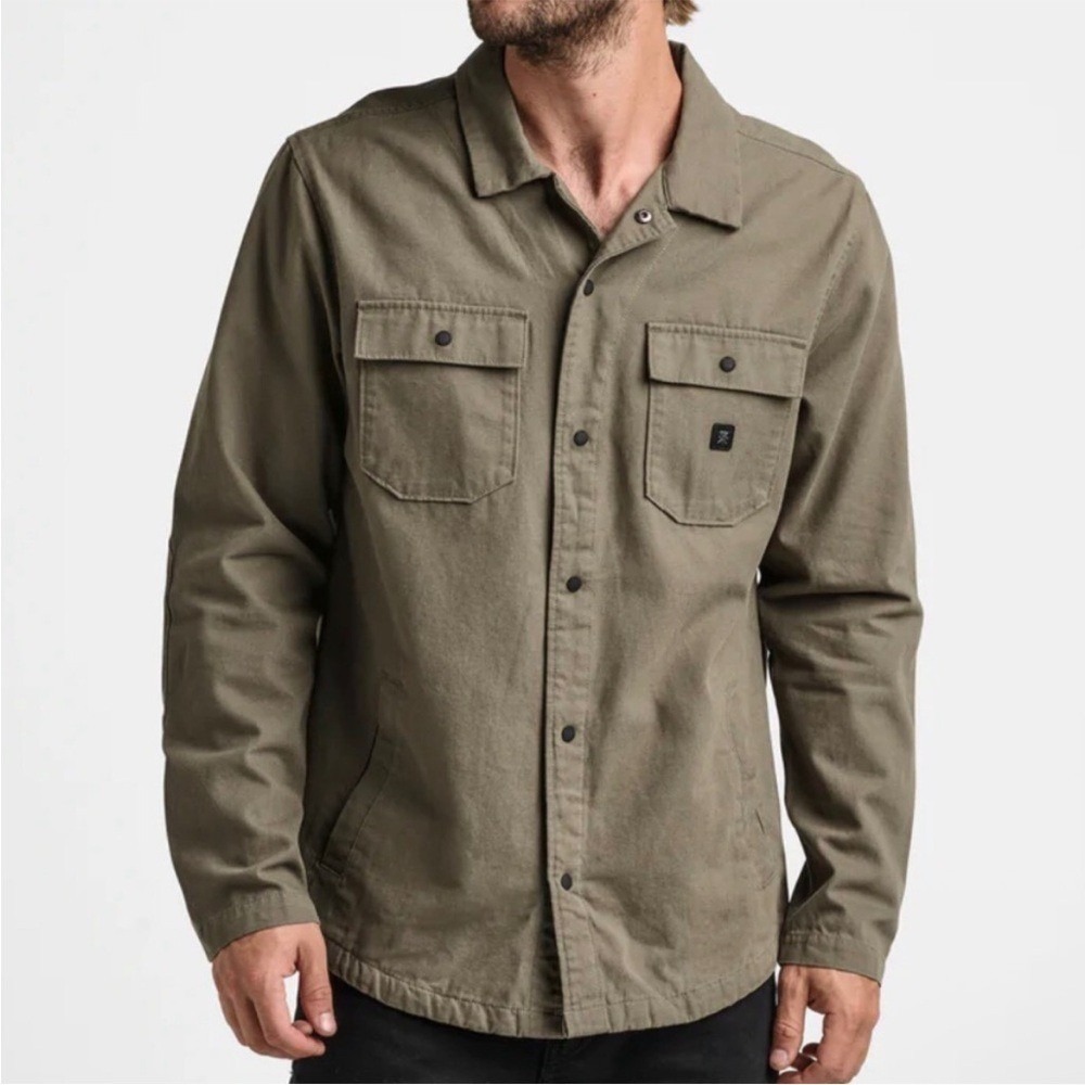 ROARK Hebrides Lightweight Unlined Workwear Utility Jacket Light Army Green XL‎